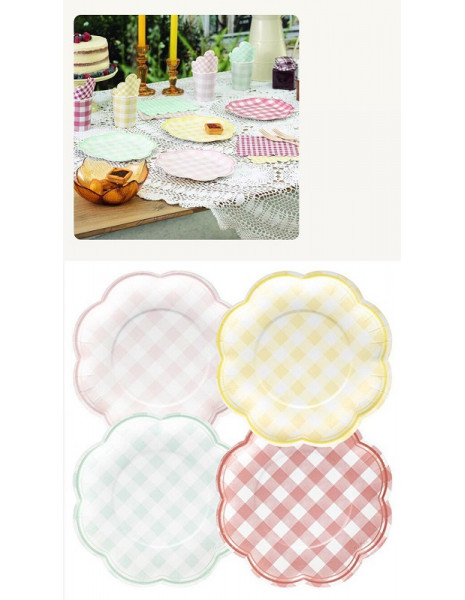 PIATTI DAMIER COLORI ASSORTITI cm.20...