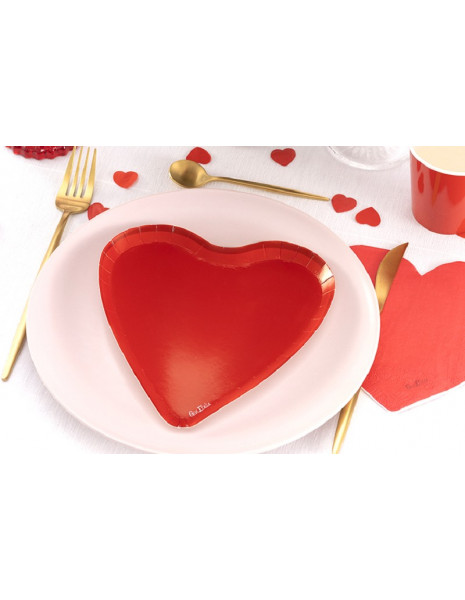 PIATTI A CUORE ROSSOPZ8 CM17X18