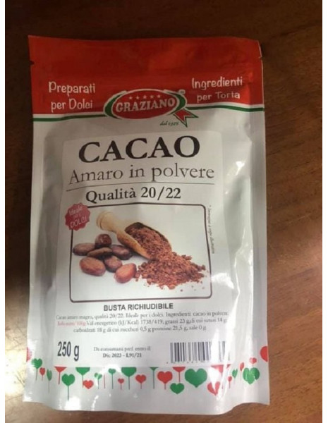 CACAO AMARO IN POLVERE 250GR