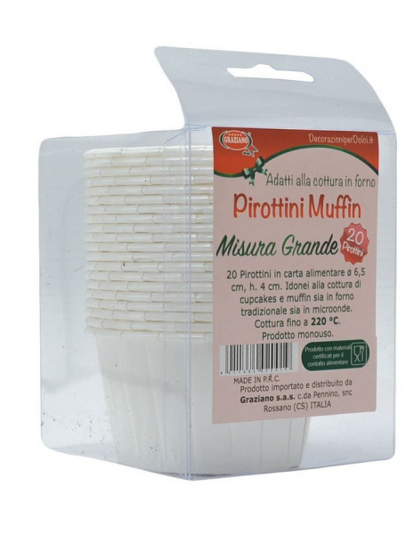 PIROTTINI X MUFFIN PZ 20 BIANCO