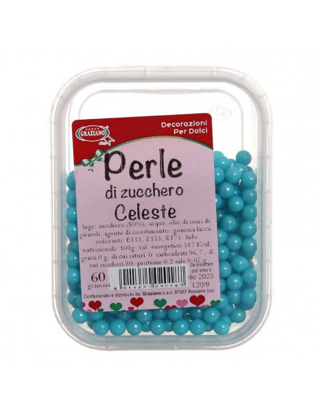 PERLE DI ZUCCHERO CELESTE GR.60