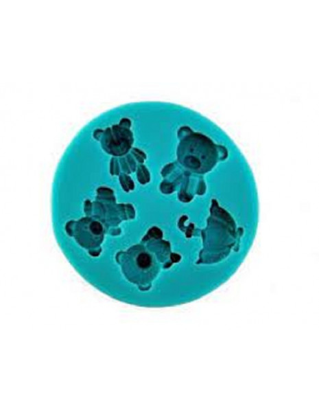 STAMPO SILICONE ORSACCHIOTTO 5 STAMPI