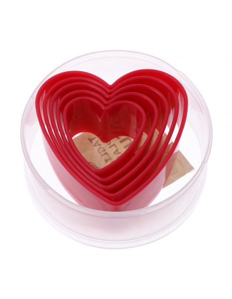 TAGLIAPASTA IN PLASTICA A CUORE PZ 5