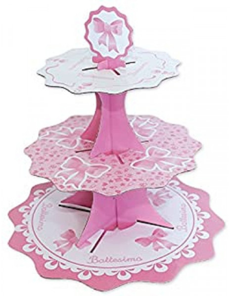 ALZATA 3 PIANI BATTESIMO ROSA