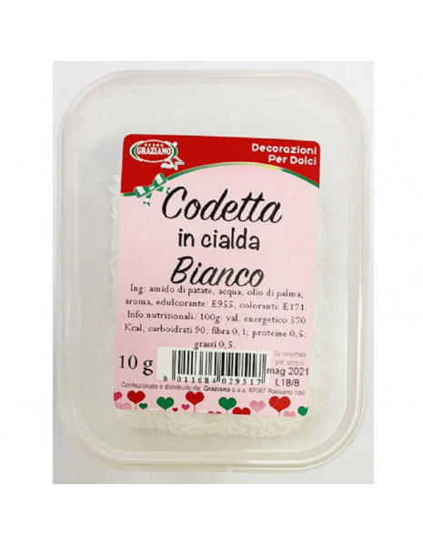 CODETTA IN CIALDA BIANCA GR 10