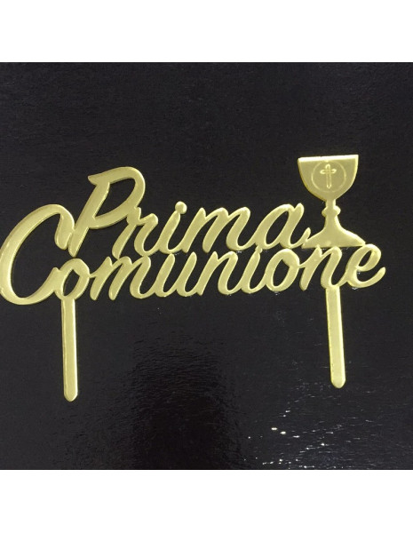 CAKE TOPPER PLEX ORO PRIMA COMUNIONE