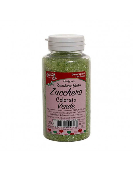 ZUCCHERO COLORATO VERDE gr 200
