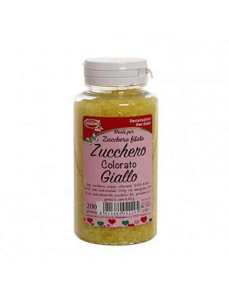 ZUCCHERO COLORATO GIALLO gr. 200