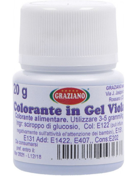 COLORANTE ALIMENTARE IN GEL VIOLA GR 20