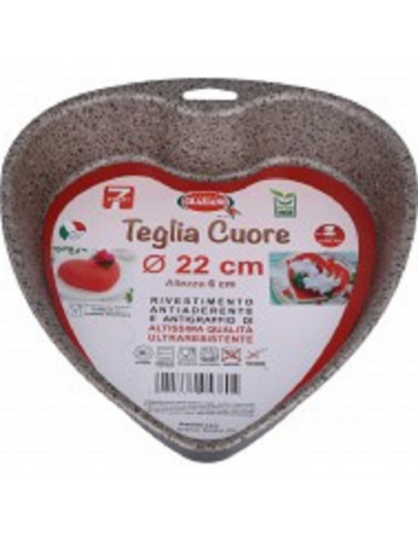 TEGLIA CUORE ANTIADERENTE CM 22