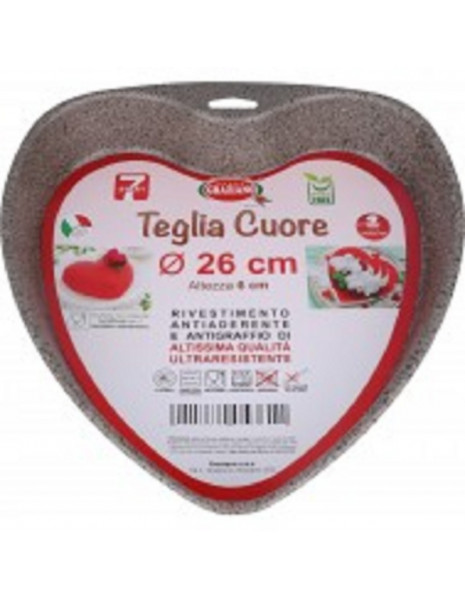 TEGLIA CUORE ANTIADERENTE CM 26