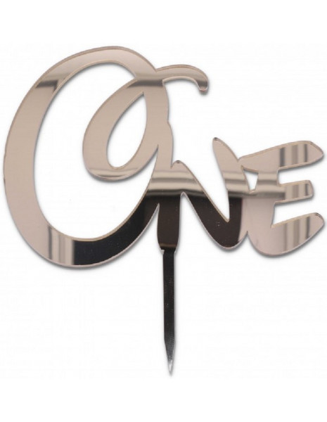 CAKE TOPPER IN PLEX ONE ORO