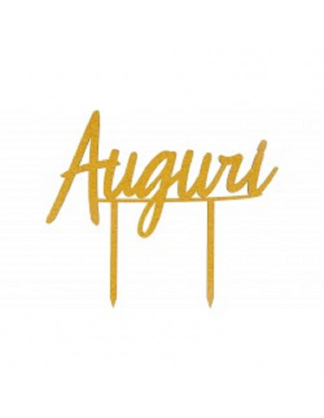 CAKE TOPPER IN LEGNO AUGURI