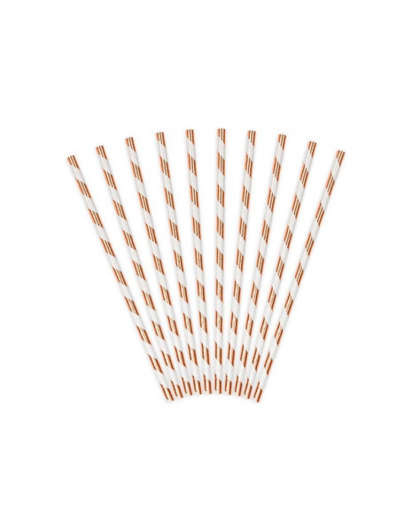 CANNUCCE IN CARTA ROSA GOLD PZ 10