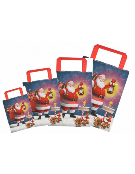 BUSTA NATALIZIA BABBO NATALE 18X8X24 CM