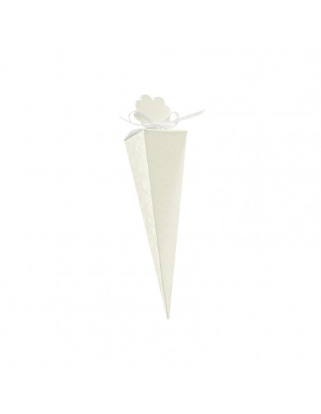 CONO SETA AVORIO IN CARTONCINO