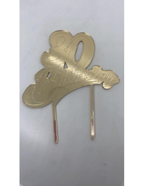 CAKE TOPPER IN PLEX SPECCHIO 30 BIRTHDAY