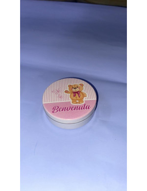 SCATOLA LATTA ROSA BENVENUTA 