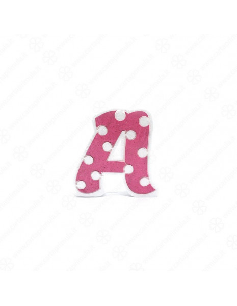 LETTERA IN POLISTIROLO - POIS - ROSA - A