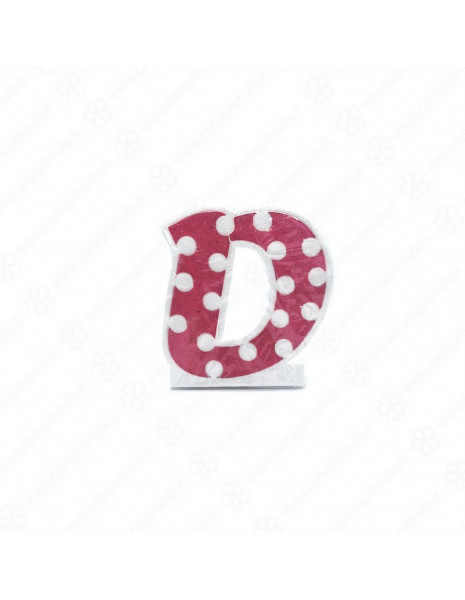 LETTERA IN POLISTIROLO - POIS - ROSA - D
