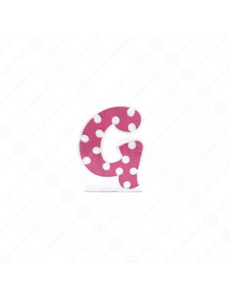 LETTERA IN POLISTIROLO - POIS - ROSA - G