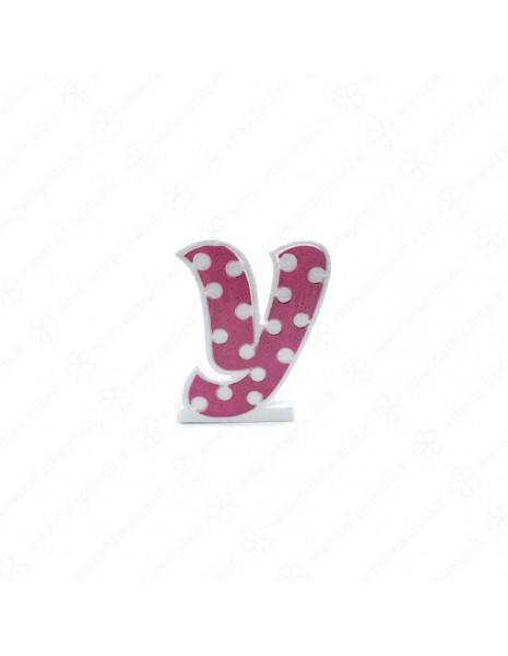 LETTERA IN POLISTIROLO - POIS - ROSA - Y