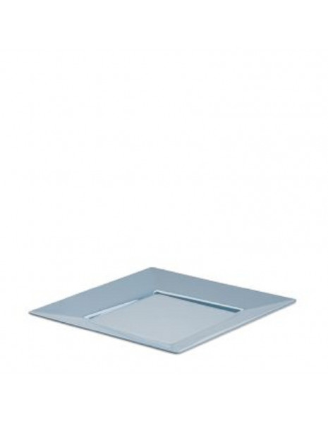 PIATTO QUADRO SPIGOLO CM23X23  ACQUA...