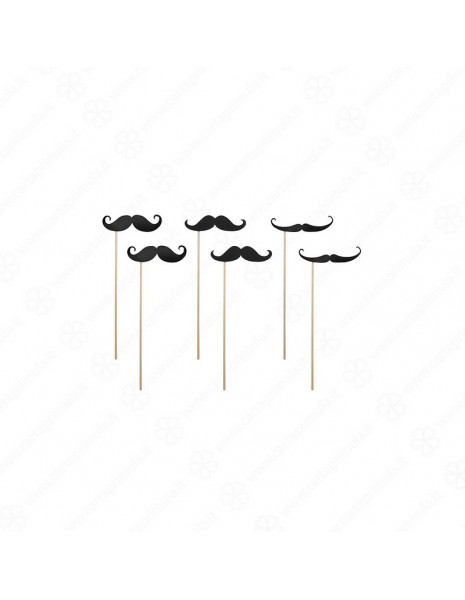PHOTO BOOTH - MOUSTACHE - 6pz