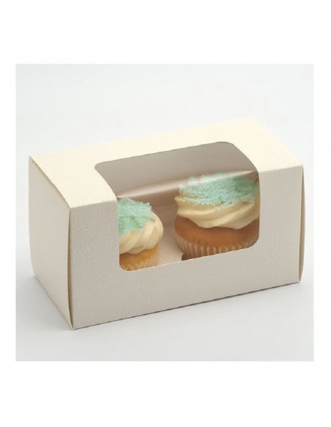 SCATOLA MUFFIN - PER 2 MUFFIN - AVORIO