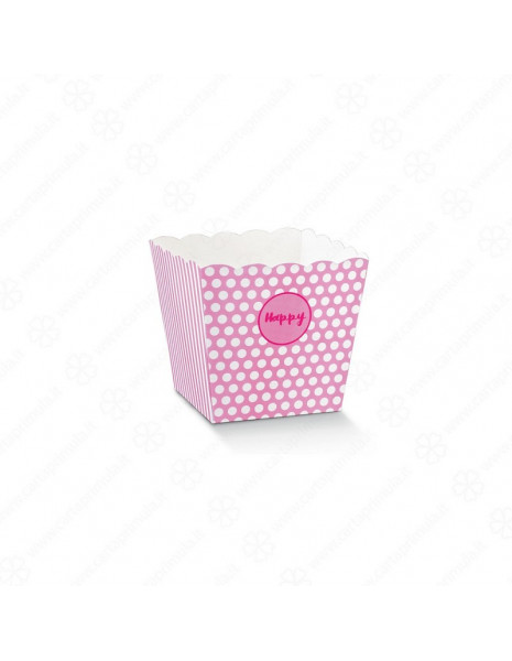 VASO - HAPPY - 15x15x18 cm - ROSA