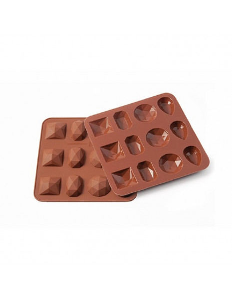 STAMPO DIAMONDS IN SILICONE MARRONE