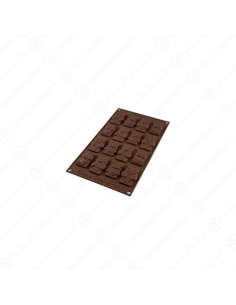 STAMPO IN SILICONE - FUNNY OWLS CHOCO...