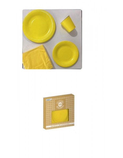 PIATTO BIODEGRADABILE GIALLO pz.25...