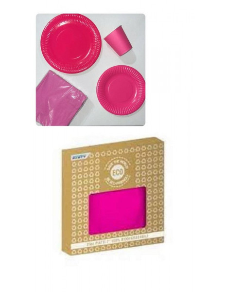 PIATTO BIODEGRADABILE FUXIA PZ 25 -CM 22