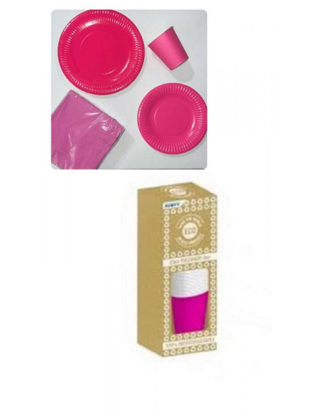 CF.25 BICCHIERI BIODEGRADABILI FUXIA