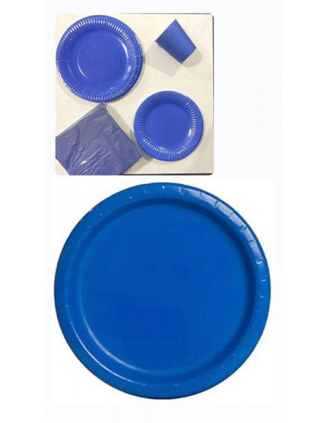 PIATTO BIODEGRADABILE BLU pz.25 - cm22