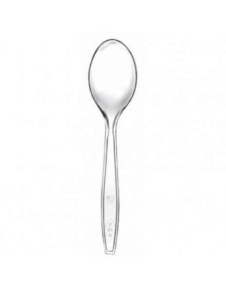 CUCCHIAINO TRASPARENTE ROBUSTO 100pz