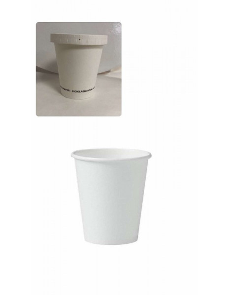 BICCHIERI CARTA 166ml. BIANCO pz.50