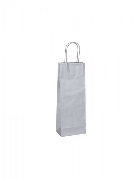 PORTABOTTIGLIA CARTA 14X8X40 ARGENTO