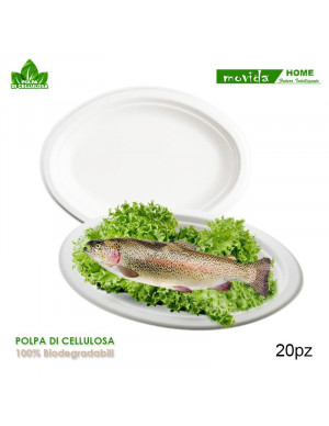 PIATTO BIO OVALE CM 26 PZ 20