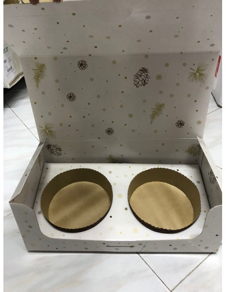 SCATOLA PANETTONE DIAMANTE X 2 STAMPI...
