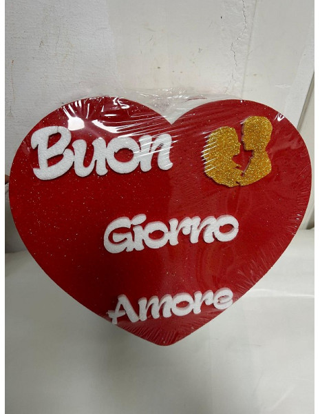 SCATOLA CUORE POLISTIROLO ROSSO BUON...