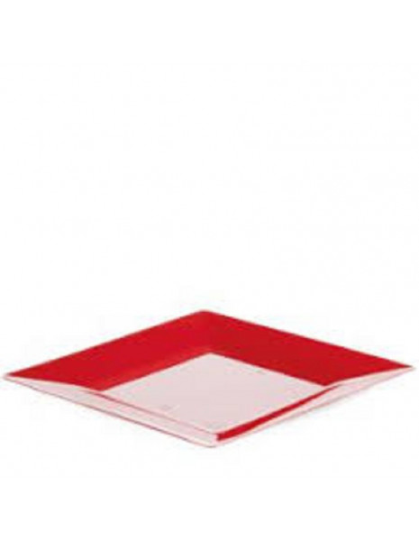 PIATTO QUADRO SPIGOLO CM23X23 ROSSO...