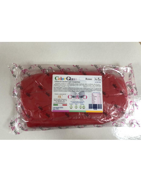 PASTA DI ZUCCHERO CAKE& CAKE kg 1 ROSSA
