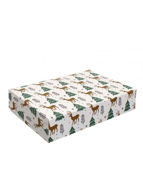 SCATOLA X DOLCIUMI NATALE 24X16 RENNA