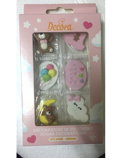 CF.6 BABY GIRL DECORAZIONI IN ZUCCHERO