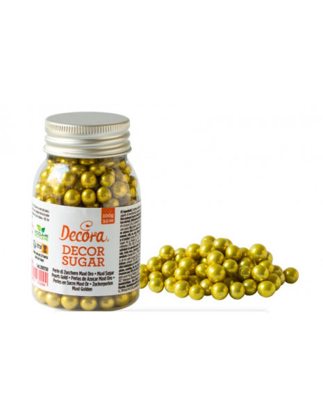PERLINE DI ZUCCHERO ORO MAXI 7MM