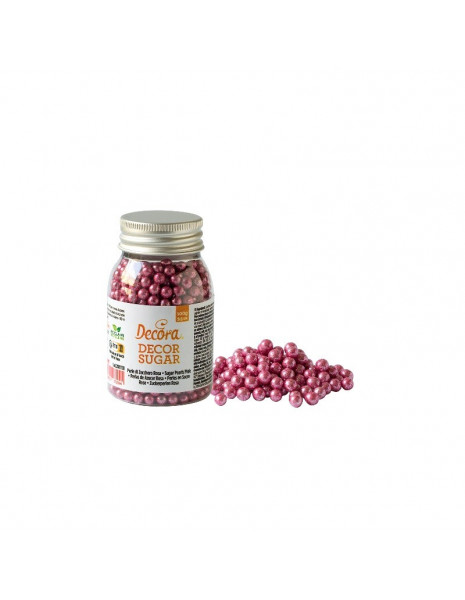 PERLE DI ZUCCHERO ROSA METALLIZZATE...