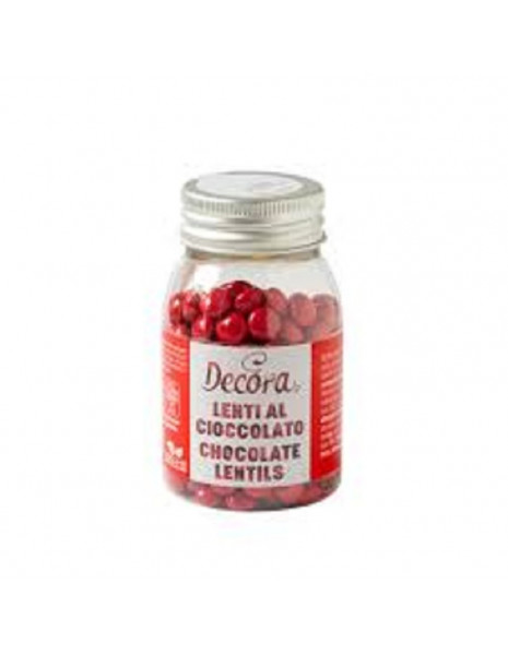 MINI LENTI AL CIOCCOLATO ROSSO 80gr