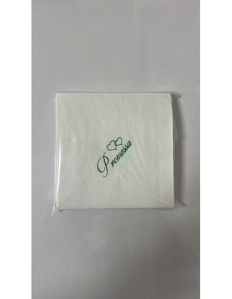 TOVAGLIOLI BIANCO cm25x25 pz 20 PROMESSA